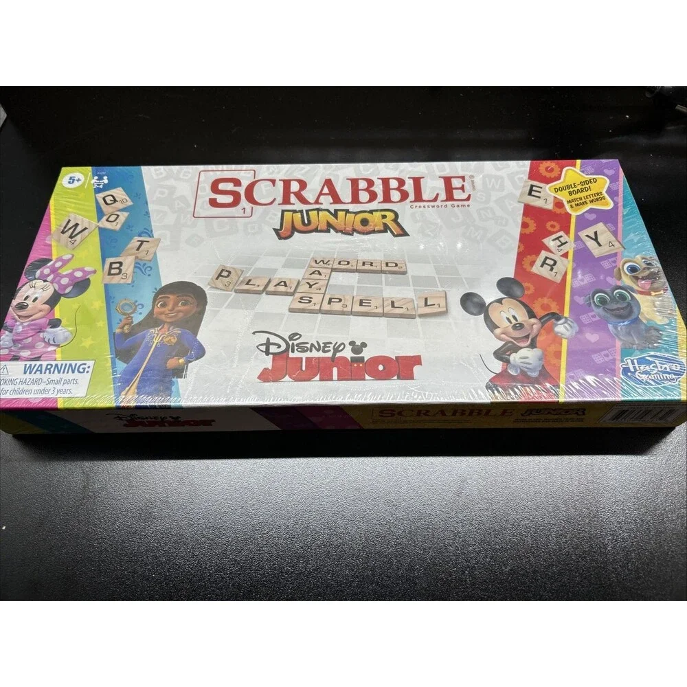 Scrabble Junior Disney Junior Crossword Game - Double Sided Board - NEW SEALED